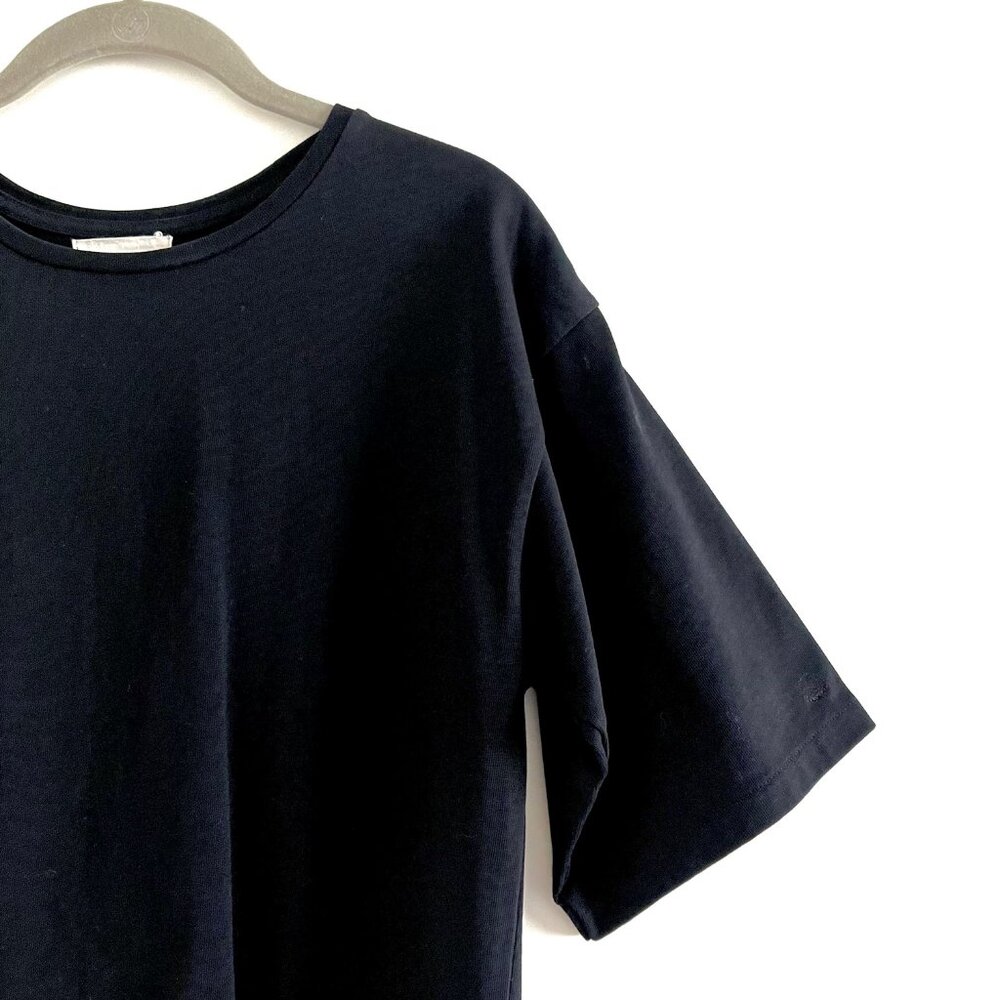 NWOT Loulou Studio Black Lipari Cotton Jersey T-Shirt Size M - Picture 8 of 9